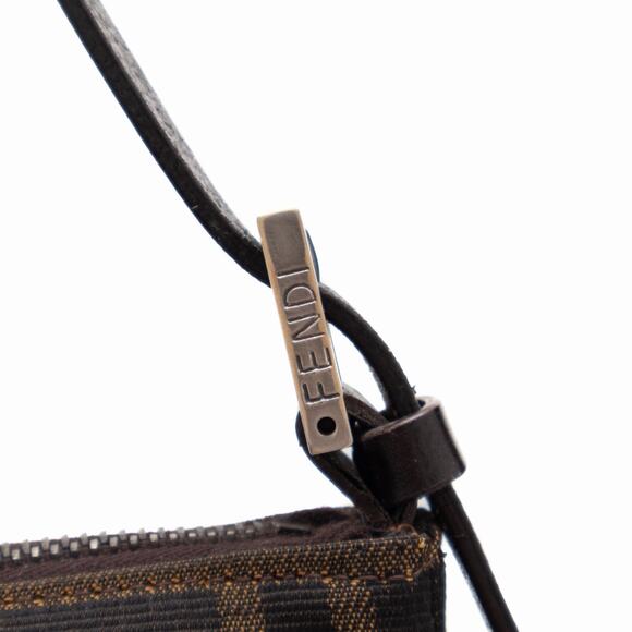 VTG FENDI Zucca FF Monogram Baguette Shoulder Bag Brown RARE - Picture 16 of 16